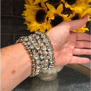 Bracelet Elora Dichloric Glass Stretchy Wide Same Day Shipping